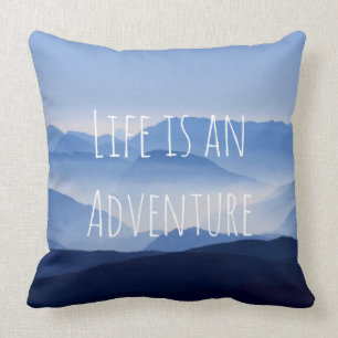 Coussin Brume de bleu de montagnes