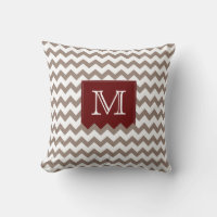Brun brun Zig Zag Motif avec boîte rouge profonde