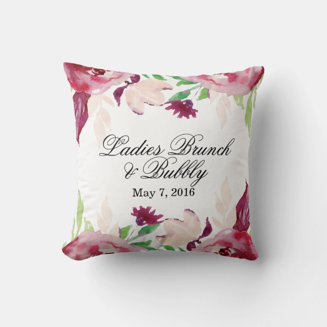 Coussin Brunch de dames et pétillant (Recto)