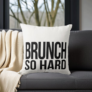 Coussin Brunch So Hard Black & White