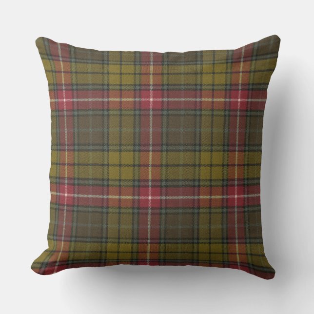 Coussin Buchanan Patiné Tartan Carré original (Recto)