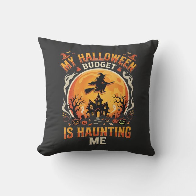 Coussin Budget de frisson d'Halloween (Recto)