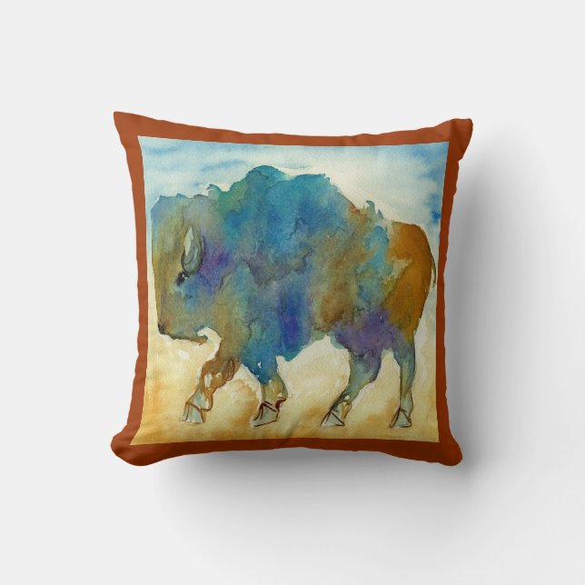 Coussin Buffalo Abstrait (Recto)