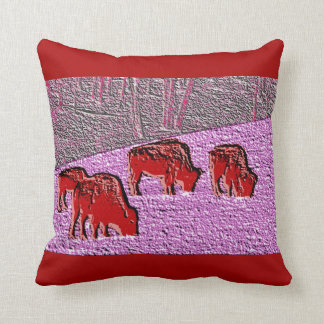 Coussin Buffalo de rose d'art de bruit