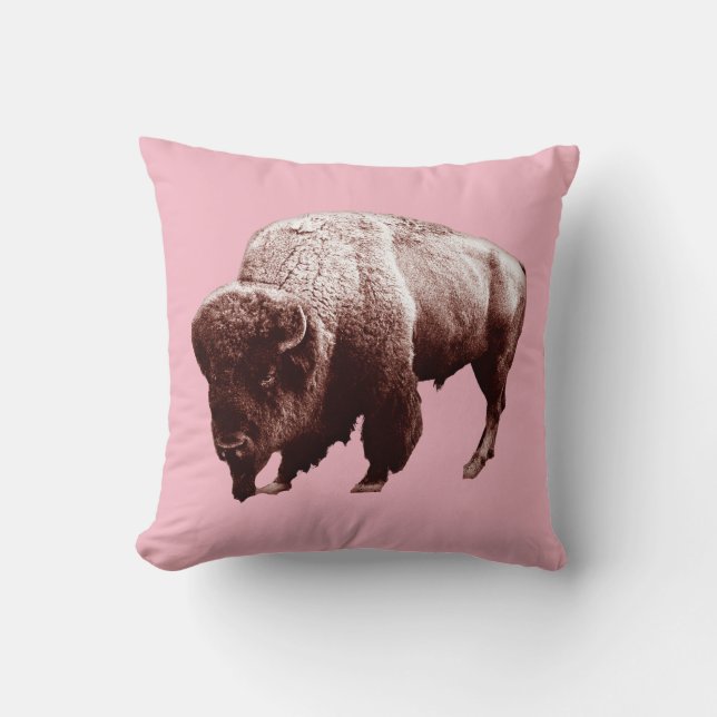Coussin Buffalo rose (Recto)