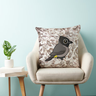 Coussin Bulbul à lunettes blanc Birdorable