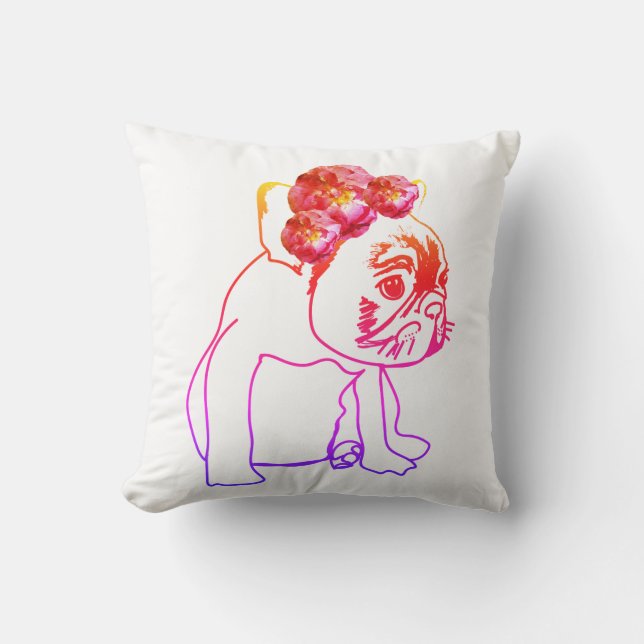 Coussin Bulldog Français Chien Chien Chien Doux Chien Chie (Recto)