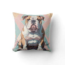 Coussin Bulldog personnalisé