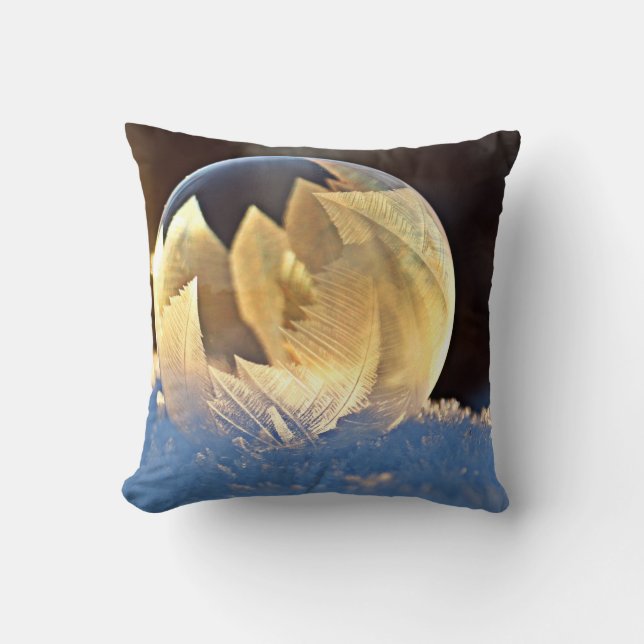 Coussin Bulle de savon sur neige (Recto)