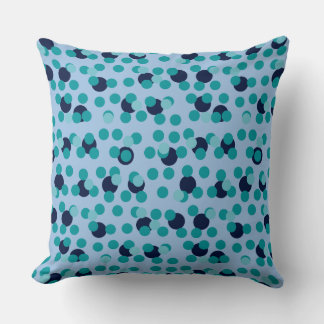 Coussin Bulle de teal géométrique Pop milieu de siècle des