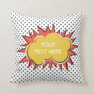 Coussin Bulle de texte personnalisée de l'explosion du li