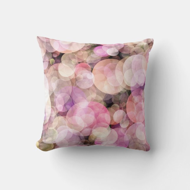 Coussin Bulles Jaunes Pâles : Décor Élégant (Recto)