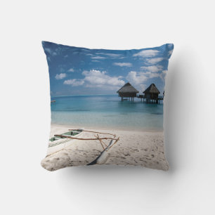 Coussin Bungalows depuis la plage Motu Toopua