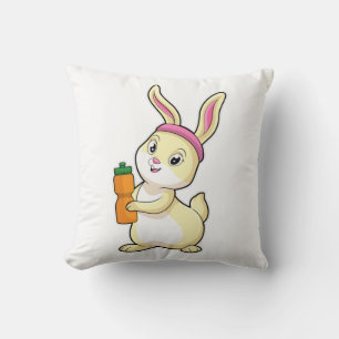 Coussin Bunny at fitness with Drinking bottle