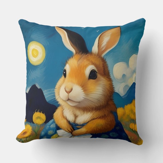 Coussin Bunny Starry Spring (Recto)