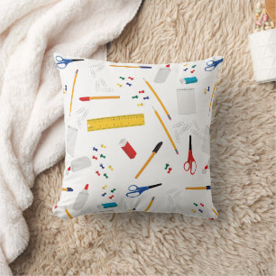 Coussin Bureau scolaire et artisanat Fournitures Motif