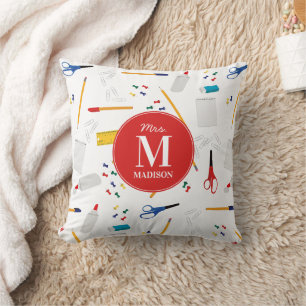 Coussin Bureau scolaire et artisanat Fournitures Motif Mon