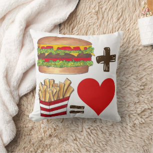 Coussin Burger d'appariement de nourriture classique + Fri