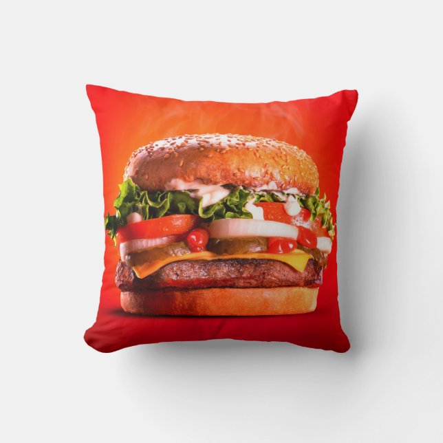 Coussin Burger délicieux au fromage à vapeur (Recto)