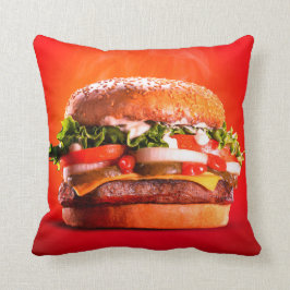 Coussin Burger délicieux au fromage à vapeur