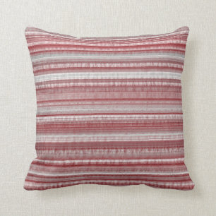 Coussin burgundy gris rayures frêne marron motif