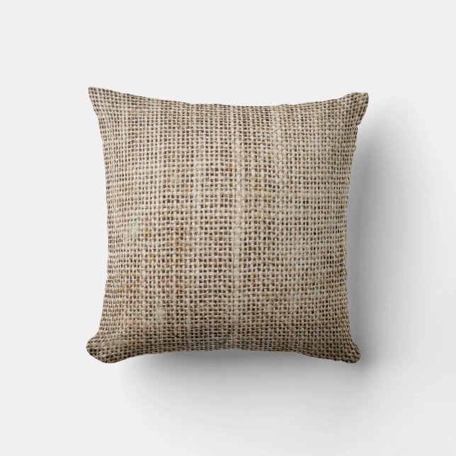 Coussin Burlap Hessian Arrière - plan Texture (Recto)
