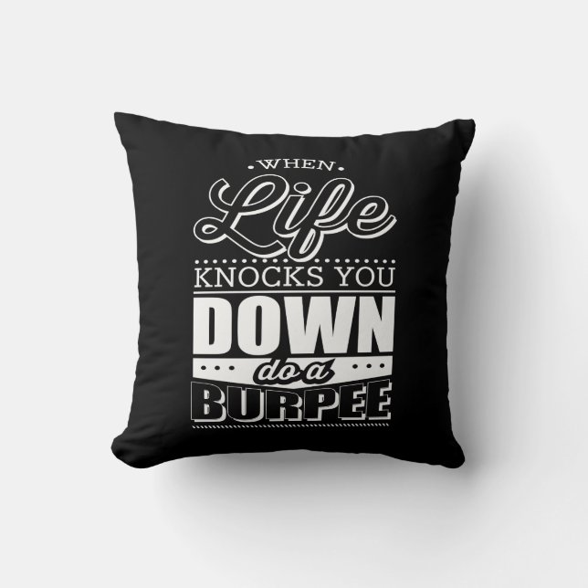 Coussin Burpees Fitness Gym entraînement Inspiration (Recto)