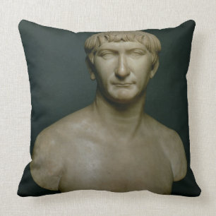 Coussin Buste de portrait d'empereur Trajan (53-117