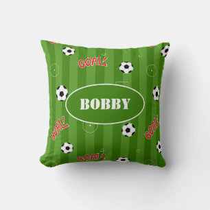 Coussin But Fun Cartoon Soccer Joueur de football terrain