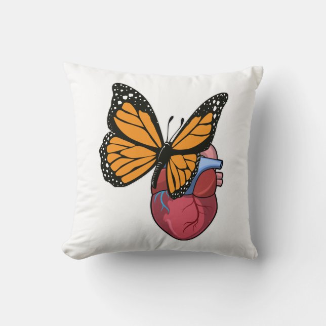 Coussin Butterfly with Heart (Recto)