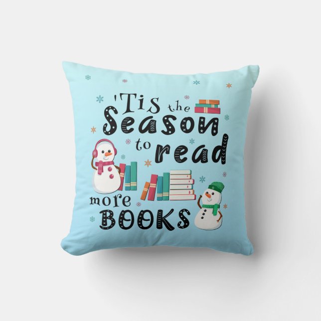 Coussin C’est la saison pour lire plus de livres (Recto)