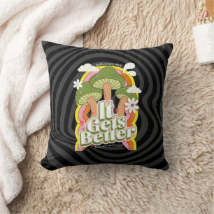 Coussin Ça devient mieux Personnalisation de Good Vibes