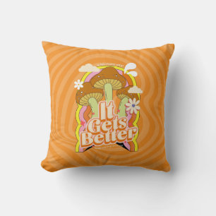 Coussin Ça devient mieux Personnalisation de Good Vibes