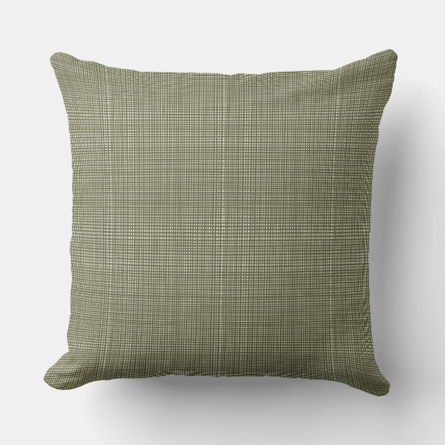 Coussin Cabincore Gingham Vert de Noël Instable (Recto)