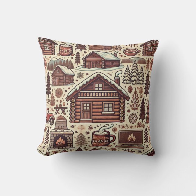 Coussin Cabine d'hiver douillet (Recto)