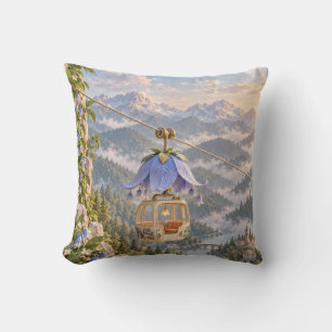 Coussin Cable-car fleur de jacinthe forêt alpine de montag