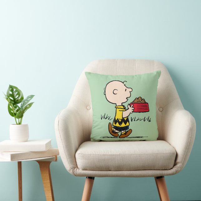 Coussin cacahuètes | Charlie Brown avec Snoopy's Dish (Chaise)