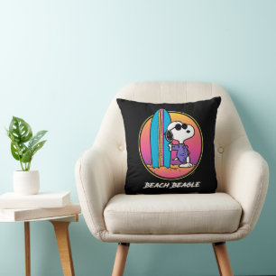 Coussin cacahuètes Snoopy Beach Beagle
