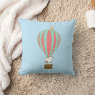 Coussin cacahuètes   Snoopy & Woodstock Hot Air Balloon