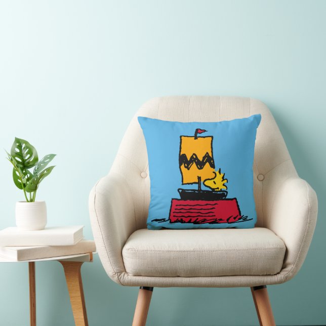 Coussin cacahuètes | Woodstock Snoopy Plat Bateau à voile (Chaise)