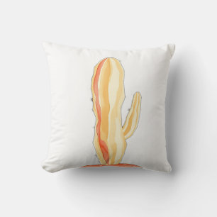 Coussin Cactus aquarelle avec brillance étoilée