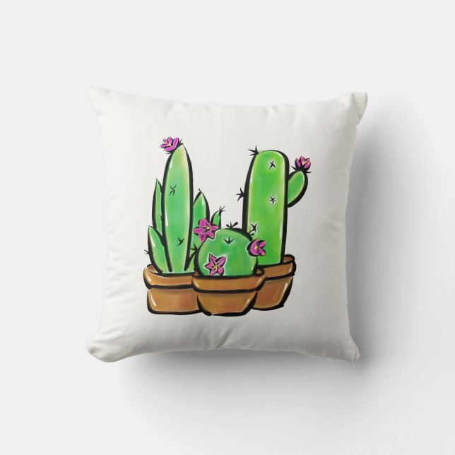 Coussin Cactus cactus cactus succulents (Recto)