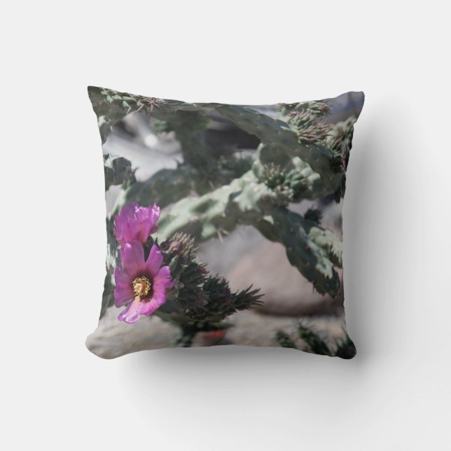 Coussin Cactus Challa en fleurs (Recto)