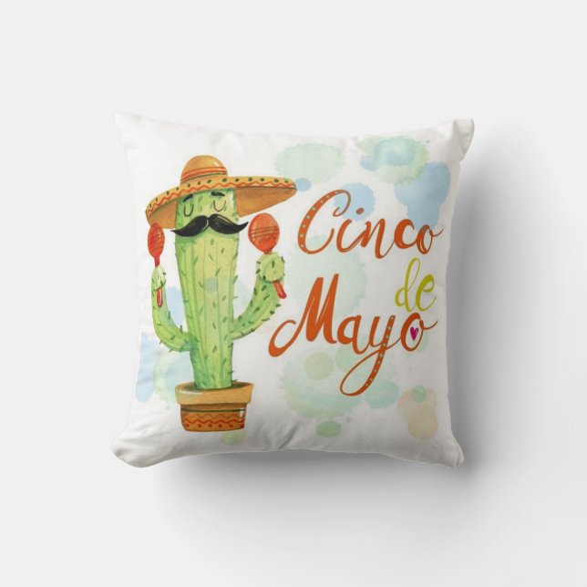 Coussin Cactus Cinco De Mayo (Recto)