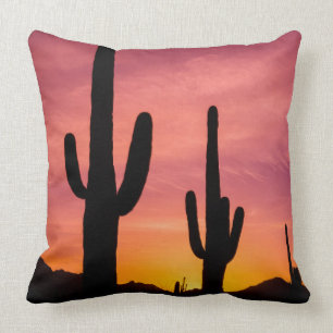 Coussin Cactus du Saguaro au lever du soleil, Arizona