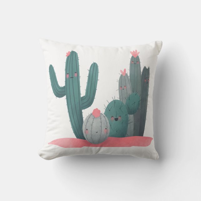 Coussin Cactus mignon (Recto)