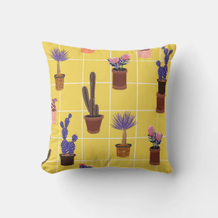Coussin Cactus mignon été brillant dans de nombreuses sort