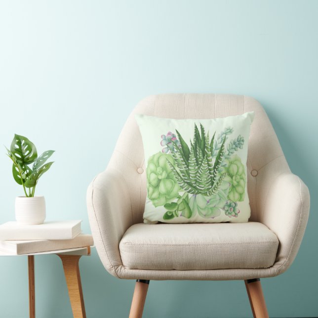 Coussin Cactus Succulents (Chaise)