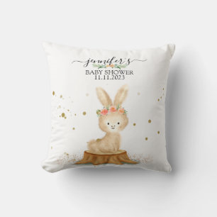 Coussin Cadeau bébé faune forestière Lapin de garenne