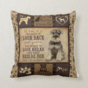 Coussin Cadeau cadeau Schnauzer Blanket chien personnalisé